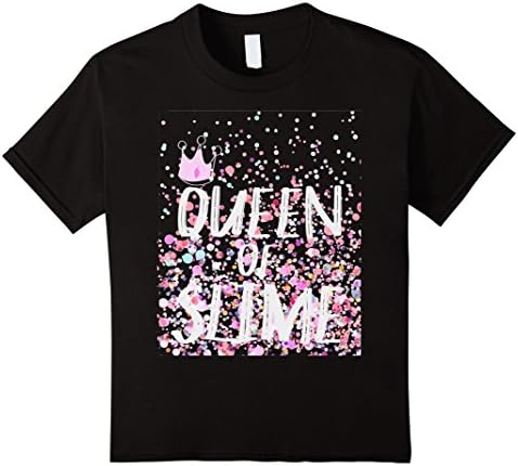 Kids Queen of Slime T Shirt 12 Black