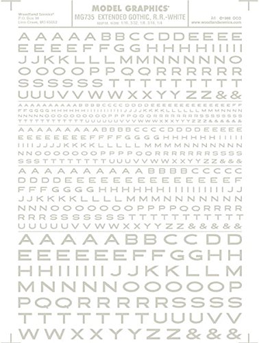 Extended Gothic Letters, White