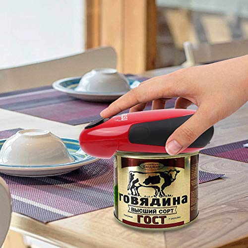 Electric Can Opener, Batteries Operated Smooth Soft Edge with One-Touch, Automatic Can Opener for Arthritis Individuals, Seniors, Chef's Best Choice(2AA Batteries not included)