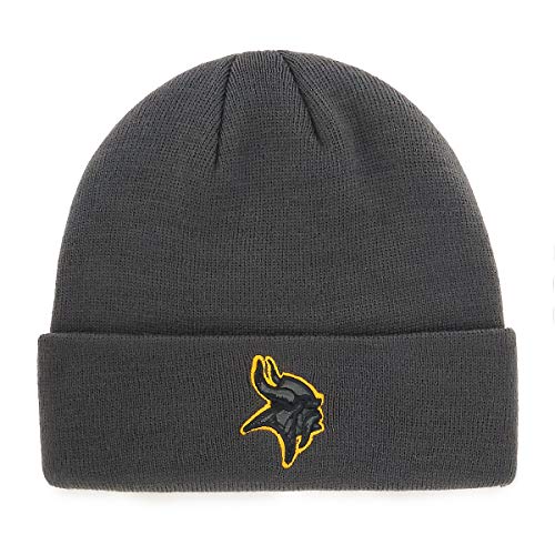 OTS NFL Minnesota Vikings Male Raised Cuff Knit Cap, Charcoal, One Size