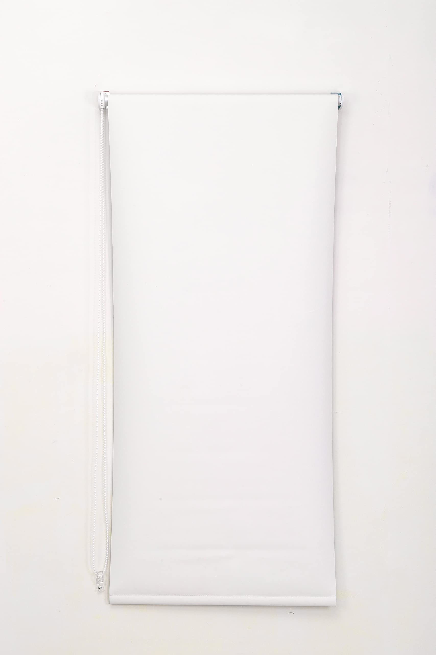 Funky Gadgets Roller Blinds Thermal Blackout Roller Blind, Easy Fit Child Safe Trimmable UV Protection Home Office Window Blinds, Cream Blind (120cm Wide X 165cm Drop)