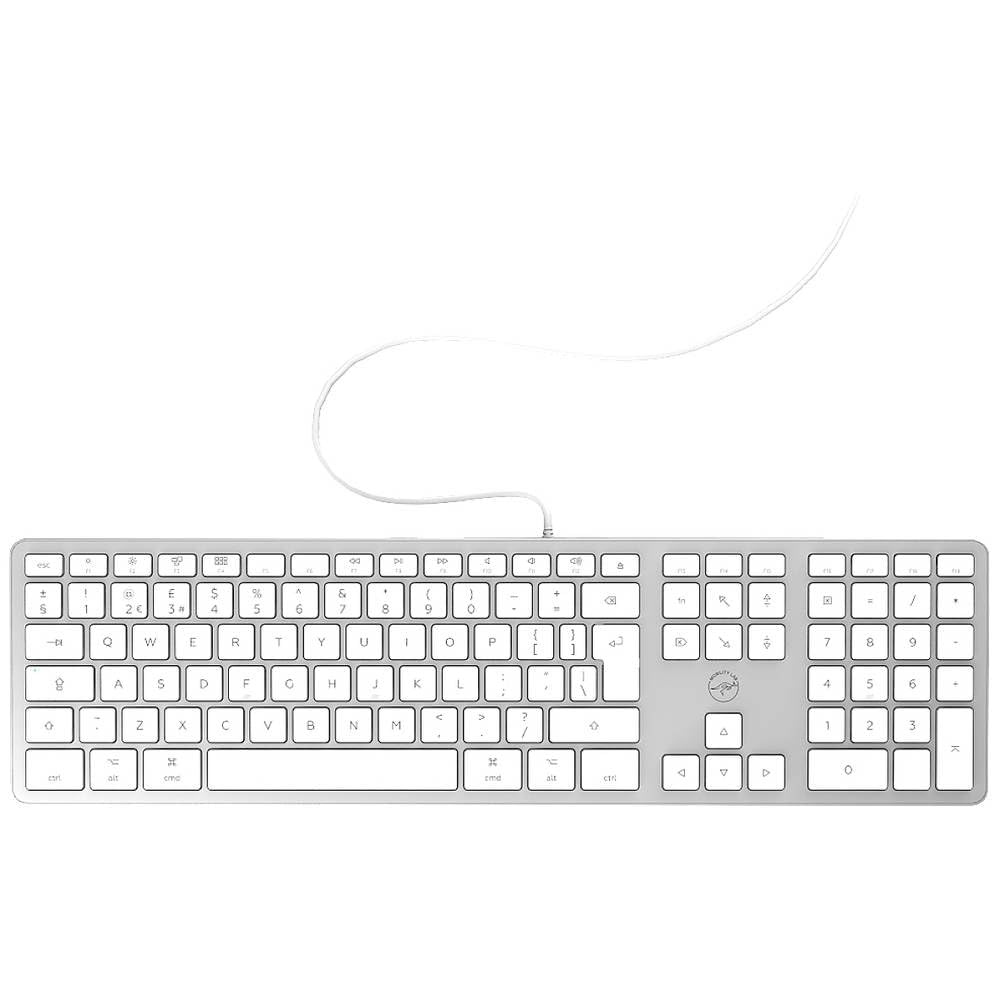 Mobility Lab ML311838‎‎‎‎‎ Wired Keyboard QWERTY English Layout ideal for Mac - White/Silver — image 1