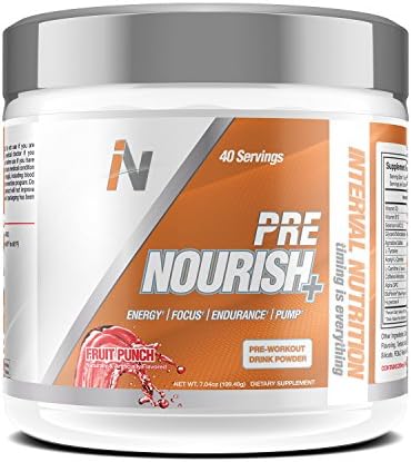 Interval Nutrition Pre Nourish+ Fruit Punch All Natural Energy and Endurance Pre-Workout Powder - 40 Servings (1)