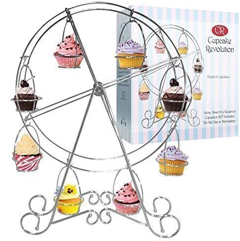 Ferris Wheel Design Cupcake Holder - Holds 8 Standard Size or Mini Cupcakes by Cupcake Revolution by Cupcake Revolution