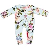 Posh Peanut One Piece Romper Silky Soft &amp; Breathable - Premium Knit Infant Clothing - Bamboo Viscose (Country Rose, 3-6 Months)
