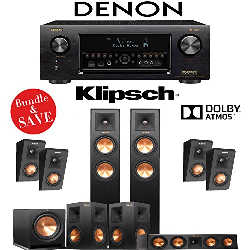 Buy Klipsch RP250F 5.1.4Ch Reference Premiere Dolby Atmos Home Theater System with Denon AVR