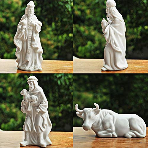 Exblue Holiday Nativity Set, 7-Inch Nativity Scene Figure for Kids - Christmas Figurine Indoor or Outdoor, 9PCS