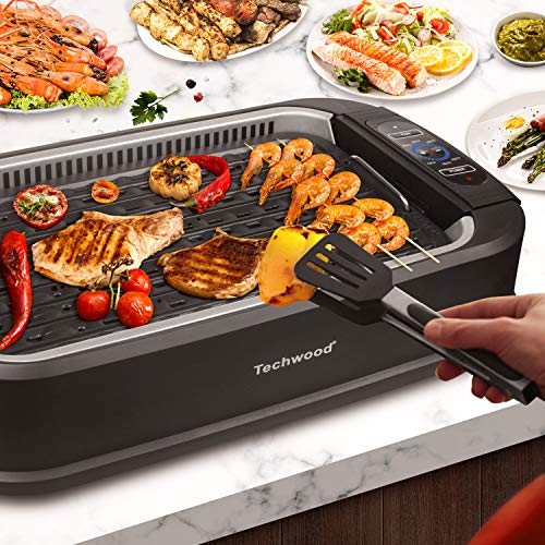 Indoor Smokeless Grill, Techwood 1500W Electric Indoor Grill with
