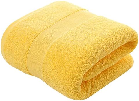 JITTY Luxury Bath Towel 100% Cotton 70x140CM 660GSM Maximum Softness And Absorbency For Bathroom Shower Wash Cleaning Home Hotel Spa (Yellow)