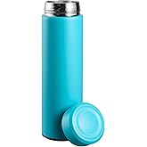 PARACITY Insulated Water Bottle, 15 oz Stainless Steel Water Bottles for Double Wall Vacuum Hot Drinks, Metal Water Bottle Keeps Hot for 12 Hrs, Cold for 24 Hrs, for Coffee, Tea (light blue)