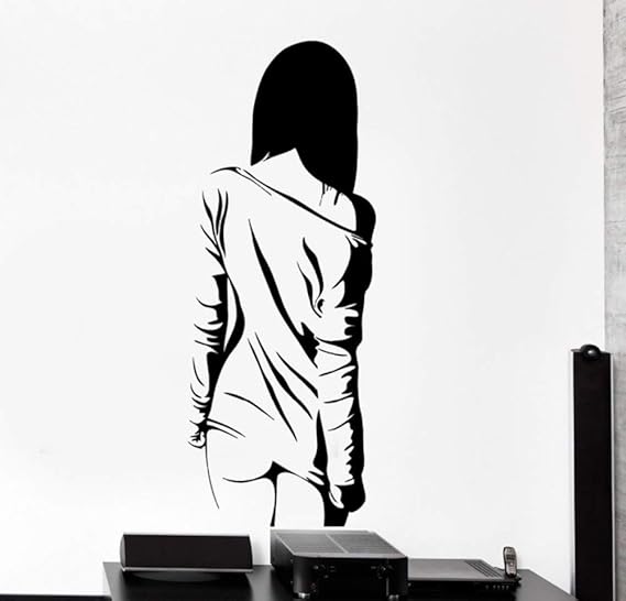 Removabloe Dekoration Wand Vinyl Aufkleber Manga Sexy Teen Mädchen Nackte Coole Aufkleber Wohnzimmer Wandpapier Wandbild 35x8