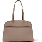 Work Tote Bags for Women 15.6 Inch - Laptop Tote Bag with Zip Compartments - Briefcase for Women Professional for Computer - Large PU Leather Office Purse - Taupe