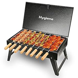 Hygiene Suitcase Barbecue Foldable Charcoal Barbeque for Home