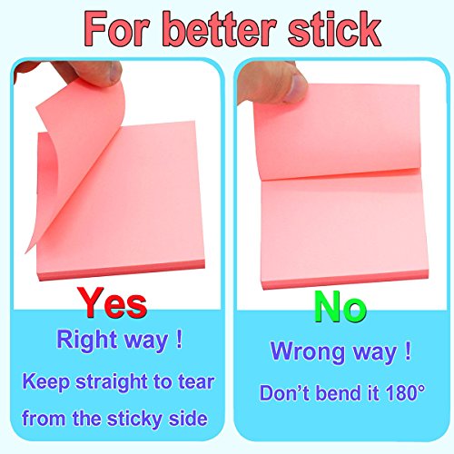 Vanpad Bright Colors Sticky Notes, Assorted Stickies of 3 in x 3 in, 12 Pads/Pack, 100 Sheets/Pad - Thumbnail 5