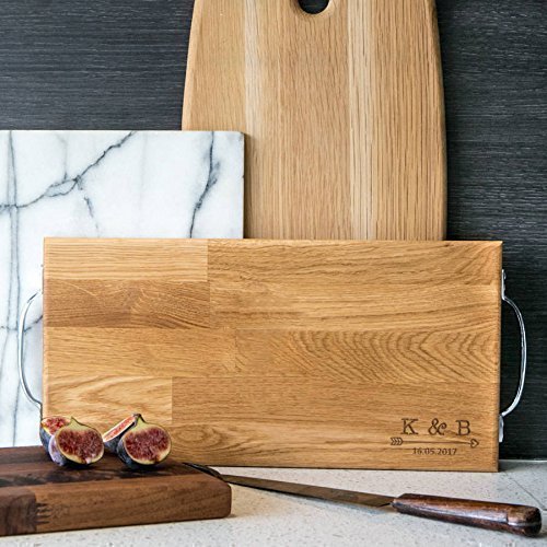 American Walnut Wood Serving Board/Personalized Wedding Anniversary Gifts/Personalized Wedding Gifts/Large Rustic Cheese Board/Unique Gifts for Wedding/Happy New Home