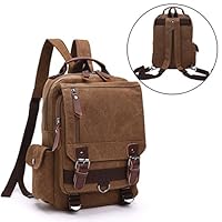 VentoMarea Laptop Messenger Bag Sling Vintage Canvas Shoulder Backpack Travel Rucksack for Men, Women