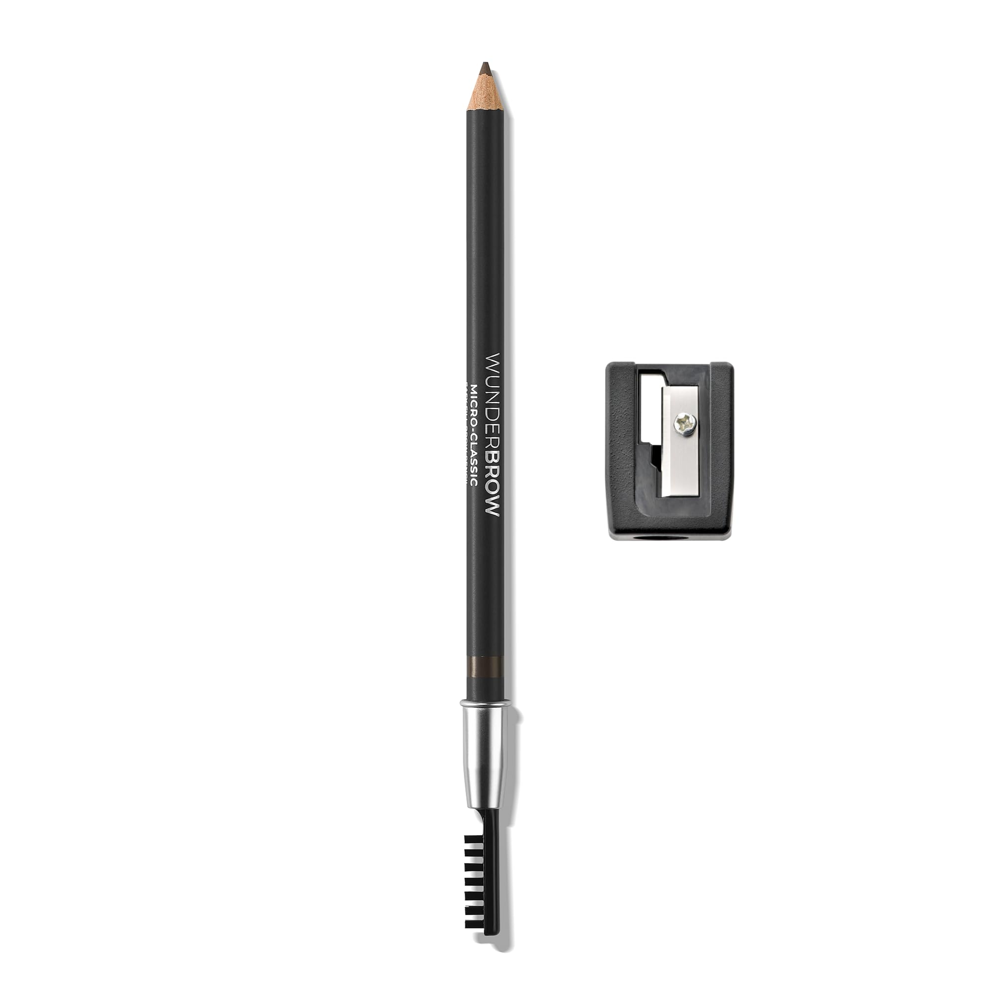 Micro-Classic Brow Pencil, 2.5mm tip for precision filling, Sharpener Included, Vegan and Cruelty Free (Brunette)