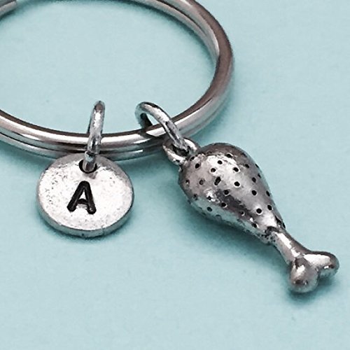 Turkey leg keychain, turkey leg charm, food keychain