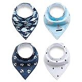 Quest Sweet - Baby Bandana Drool Bibs - 4 Pack Set, One Size, Color Et11