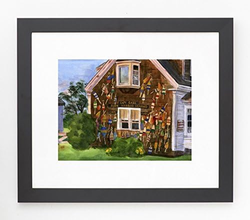 Framed and Matted Rock Harbor, Cape Cod Giclee Print