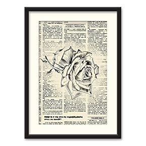 Black Paper Framed Canvas Wall Art...