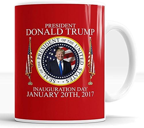 Coffee Mug to Commemorate The Inauguration Day of Republican Donald J. Trump - The 45th President of The United States of America (Red)