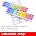 Weekly Pill Organizer 2 Times a Day(AM/PM), Large 7 Day Push Button Pill Box Case, Travel Pill Container, BPA Free Medicine Organizer, Kid Daily Pill Holder to Hold Fish Oil/Supplement and Medication