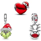 TCZNAF Christmas Animal Family Charms for Bracelets and Necklaces Christmas Jewelry Present for Women