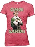 Elf OMG Santa is Coming I KNOW HIM Juniors Soft Christmas T-shirt