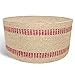 Briar Hill 3.5 Inch x 20 Yard Upholstery or Craft Jute Webbing, Natural with Red Stripes