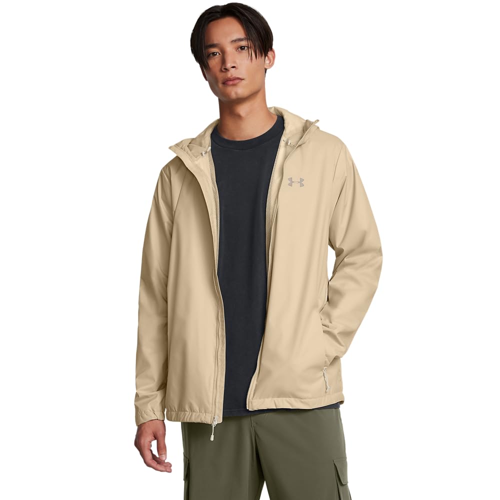 Under Armour Men's Forefront Rain Jacket, (289) Khaki Base / / Taupe Dusk, XX-Large Image