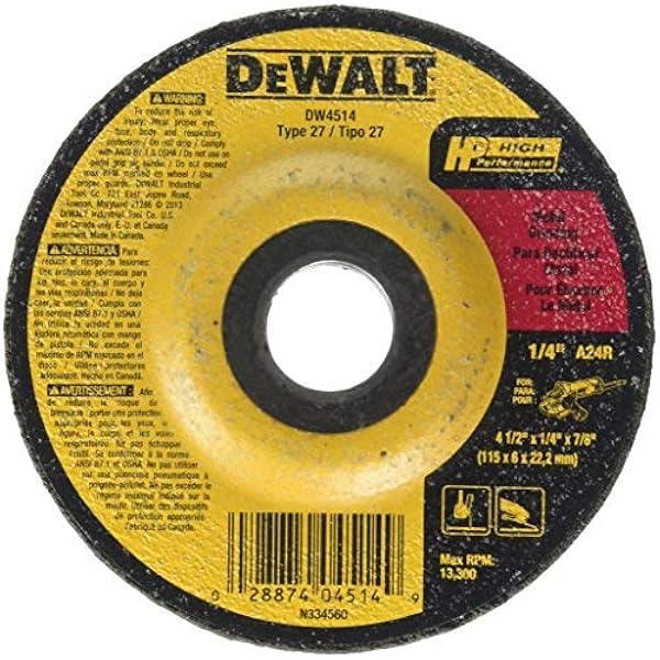 DEWALT Grinding Wheel for Metal, 4-1/2 