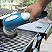 Household Handheld Battery Rechargeable Power Scrubber with Stainless Steal Brush for Barbecue Gas Grill, Kitchen, Bathroom Blue