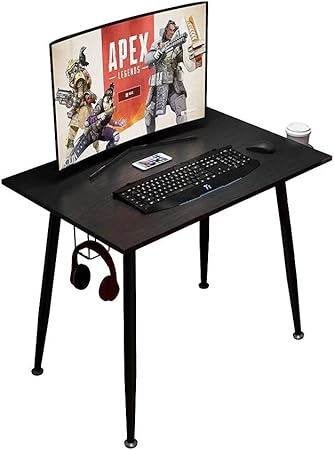 Amazon Need ゲーミングデスク 幅90cm奥行60cm パソコンデスク モニターアーム取付対応 おしゃれ コンパクトデスク ドリンクホルダー ヘッドホンラック 配線収納ラック付き ブラック 90 60 75cm パソコンデスク 文房具 オフィス用品