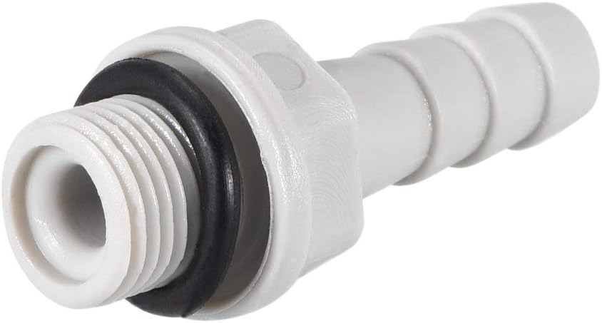sourcing map PVC Barb Hose Fitting Connector Adapter 6mm or 15/64" Barbed x 1/8" G Male Pipe 5pcs, Grey, 15/64" x G1/8 - Image 4