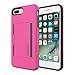 Incipio Stowaway iPhone 8 Plus & iPhone 7 Plus Case with Credit Card Slot Holder and Integrated Stand for iPhone 8 Plus & iPhone 7 Plus - Pink/Charcoal
