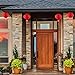 16 Pieces Chinese Round Hanging Red Paper Lanterns Decorations for 2020 New Year Spring Festival Party Decor, Wedding and Restaurant