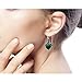 NOVICA .925 Sterling Silver Dangle Earrings with Malachite, Forest Charm'