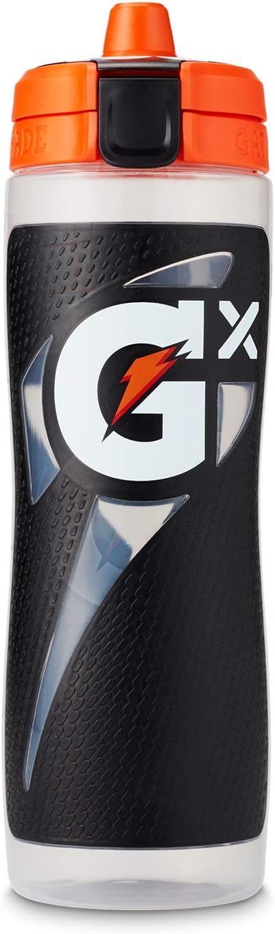 Gatorade Gx Hydration System, Non-Slip Gx Squeeze Bottles & Gx Sports Drink Concentrate Pods Black