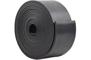 DEVNOL Neoprene Rubber Strip 1/8 (.125)" Thick X 2" Wide X 10'Long Grade 65A for Gasket, Surface Protection, Sealing