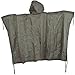 Men's US Waterproof Ripstop Hooded Nylon Festival Poncho in Olive Green