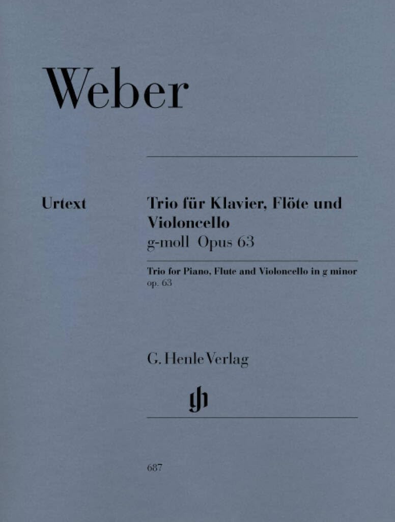 Weber: Trio g minor op.63 - piano, flute and cello - Henle - (HN 687): Instrumentation: Piano Trios