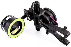 Archery-Bow Sight, Adjustable Single Pin Sight, with 4-Way Adjustment System and Lock Function, for Improve Compound Bow Accu