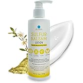 Dr. Robaina Sulfur Balsam Lotion – Lightweight Moisturizer for Dry, Flaky & Itchy Skin – Calms Redness, Supports Skin Barrier & Locks Hydration – Shea Butter & Tea Tree – 8 fl oz, USA Made