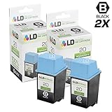 LD Remanufactured Ink Cartridge Replacements for HP 20 (Black, 2-Pack)
