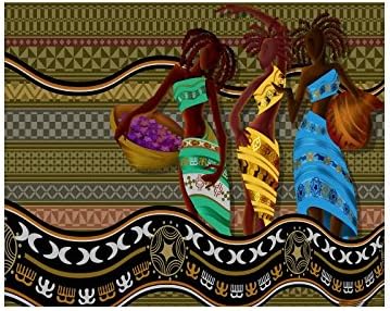 African American Black Tribal Lady Woman Custom Collage Poster Paper Print Wall Art Living Room Home Office Decor 20" x 16"