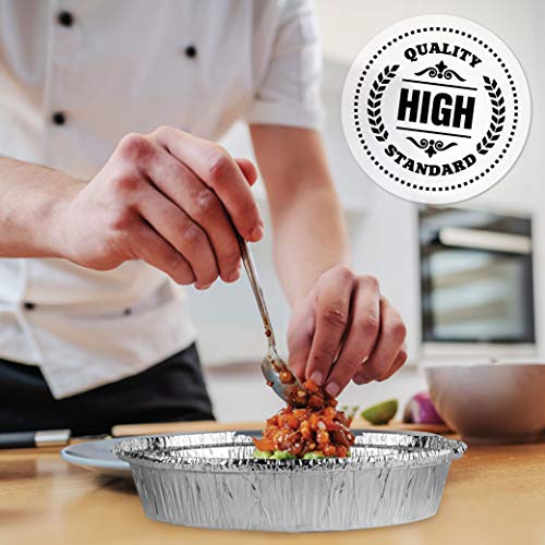 Plasticpro 9'' Inch Round Tin Foil Pans Disposable Aluminum, Freezer