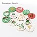 Christmas Cookie Stencils for Royal Icing, Food Decorating Stencils for Cookies, Biscuit Sugar Stencils Templates Baking Decorating Tools, 12-Pieces