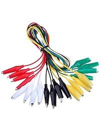 eBoot 30 piezas puntas de prueba con pinzas de cocodrilo Set Insulated Cable Doble Clips de prueba, 20 inch