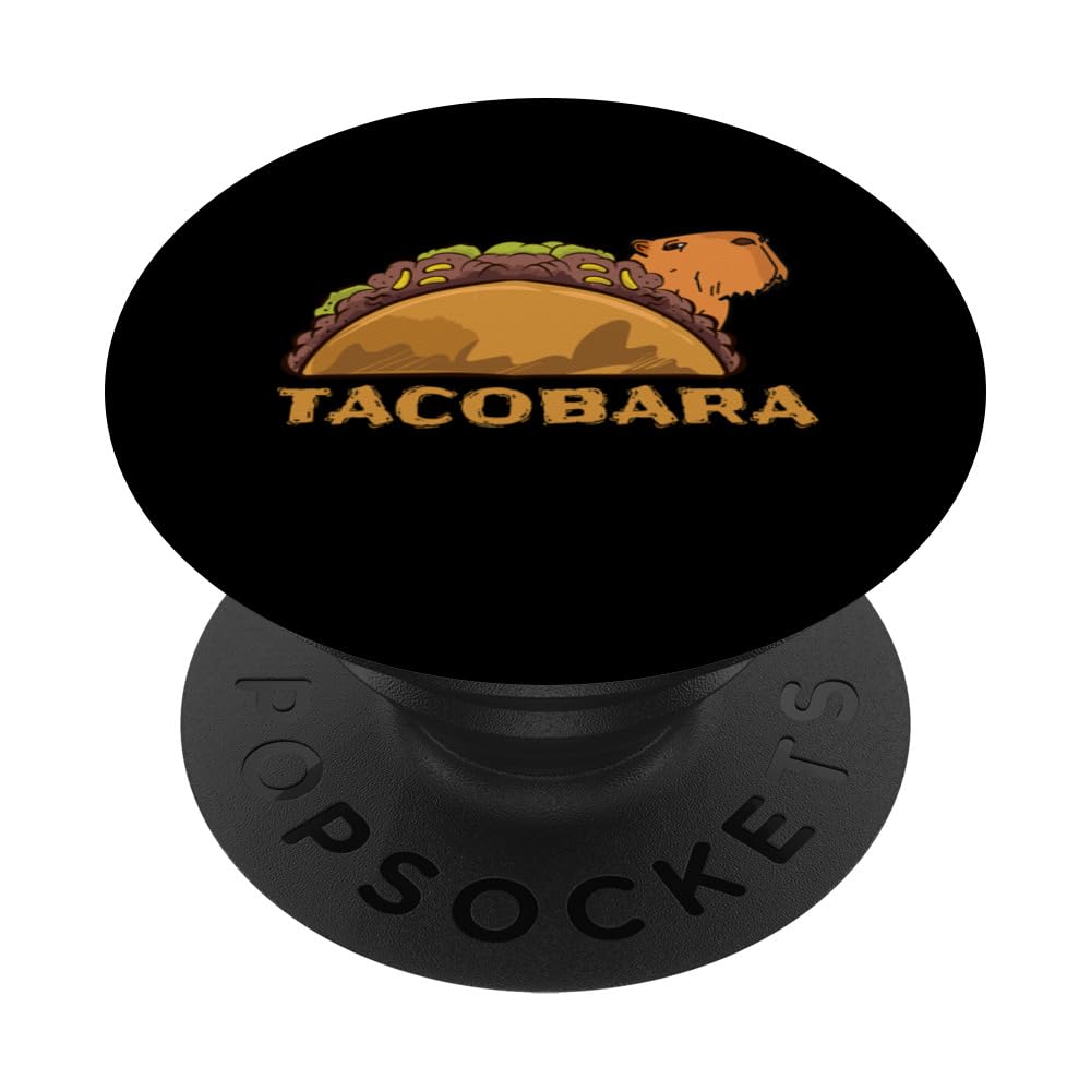 Tacobara Taco Capybara Funny Animal Graphic Capibara Novelty PopSockets Swappable PopGrip